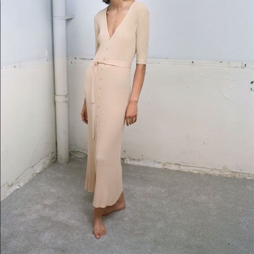 Zara Long Sweater Dress w/ Belt